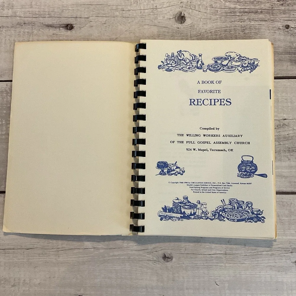 Home Cookin' Is Family Affair Cookbook Full Gospel Assembly Church Tecumseh Okla